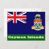 Carte Postale Drapeau des îles Caïmans (Devant / Derrière)