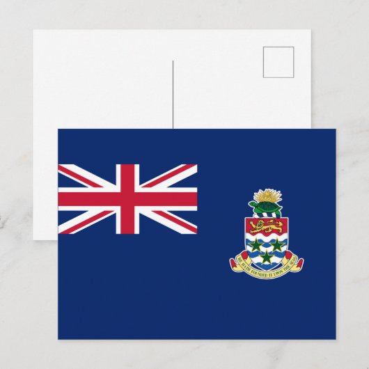 Carte Postale Drapeau des îles Caïmans (Devant / Derrière)