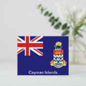 Carte Postale Drapeau des îles Caïmans (Debout devant)