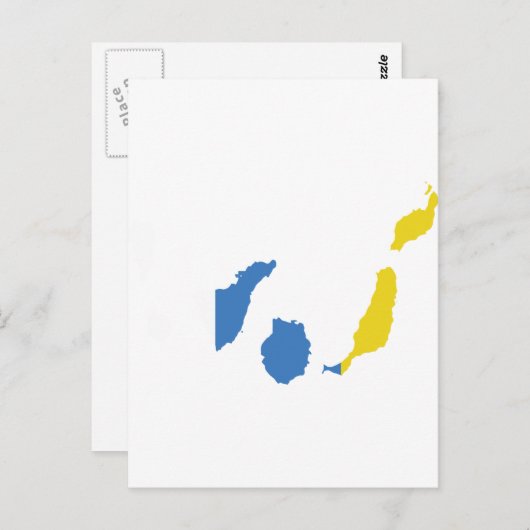 Carte Postale Drapeau des îles Canaries (Devant / Derrière)