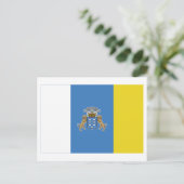 Carte Postale Drapeau des îles Canaries (Debout devant)
