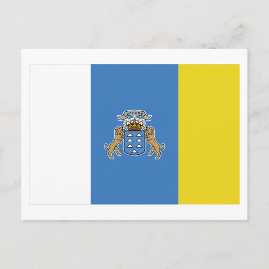Carte Postale Drapeau des îles Canaries (Devant)