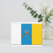 Carte Postale Drapeau des îles Canaries (Espagne) (Debout devant)