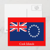 Carte Postale Drapeau des Îles Cook (Devant / Derrière)