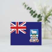 Carte Postale Drapeau des îles Falkland (Debout devant)