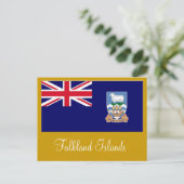 Carte Postale Drapeau des îles Falkland Islas Malvinas (Debout devant)