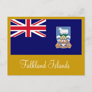 Carte Postale Drapeau des îles Falkland Islas Malvinas