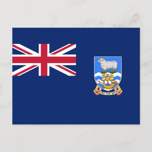 Carte Postale Drapeau des îles Falkland (Territoire britannique) (Devant)