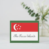 Carte Postale Drapeau des îles Féroé (Debout devant)