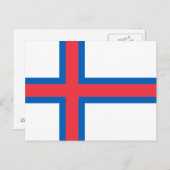 Carte Postale Drapeau des îles Féroé (Devant / Derrière)