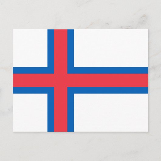 Carte Postale Drapeau des îles Féroé (Devant)