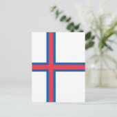 Carte Postale Drapeau des îles Féroé (Debout devant)