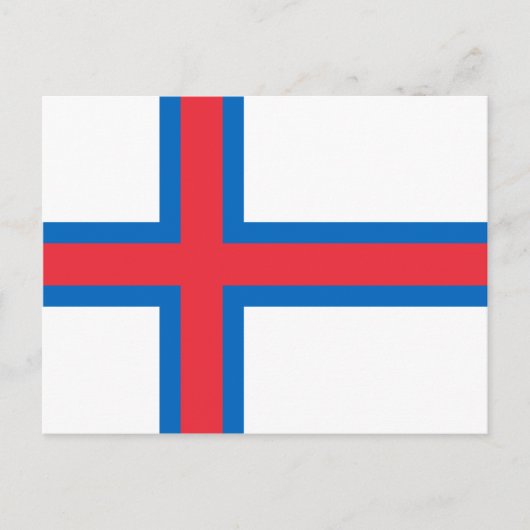 Carte Postale Drapeau des îles Féroé FO (Devant)