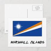 Carte Postale Drapeau des Îles Marshall (Devant / Derrière)