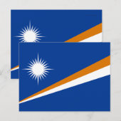 Carte Postale Drapeau des Îles Marshall (Devant / Derrière)