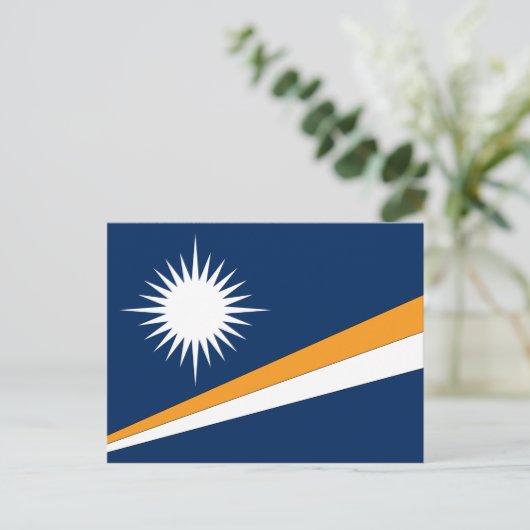 Carte postale drapeau des Îles Marshall (Debout devant)
