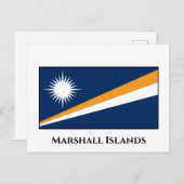 Carte Postale Drapeau des Îles Marshall (Devant / Derrière)