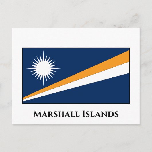 Carte Postale Drapeau des Îles Marshall (Devant)