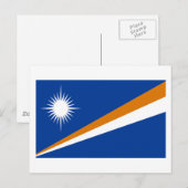 Carte Postale Drapeau des Îles Marshall (Devant / Derrière)