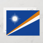 Carte Postale Drapeau des Îles Marshall (Devant / Derrière)