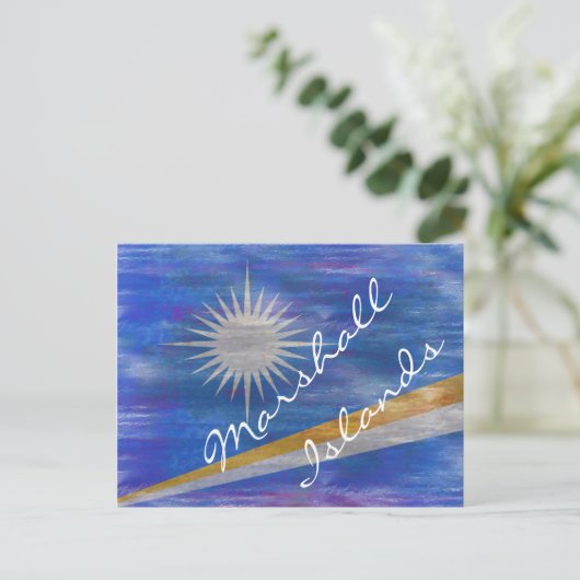 Carte Postale Drapeau des Îles Marshall (Debout devant)