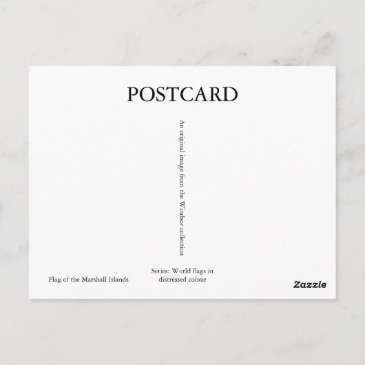 Carte Postale Drapeau des Îles Marshall (Dos)