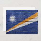 Carte Postale Drapeau des Îles Marshall (Devant / Derrière)