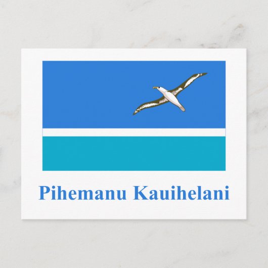 Carte Postale Drapeau des îles Midway avec nom en Hawaï (Devant)