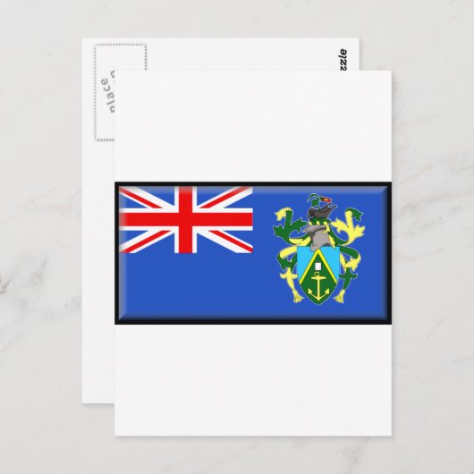 Carte Postale Drapeau des îles Pitcairn (Devant / Derrière)