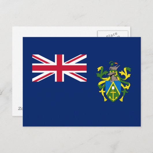 Carte Postale Drapeau des îles Pitcairn (Devant / Derrière)
