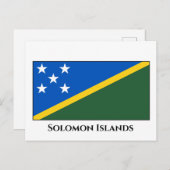 Carte Postale Drapeau des Îles Salomon (Devant / Derrière)