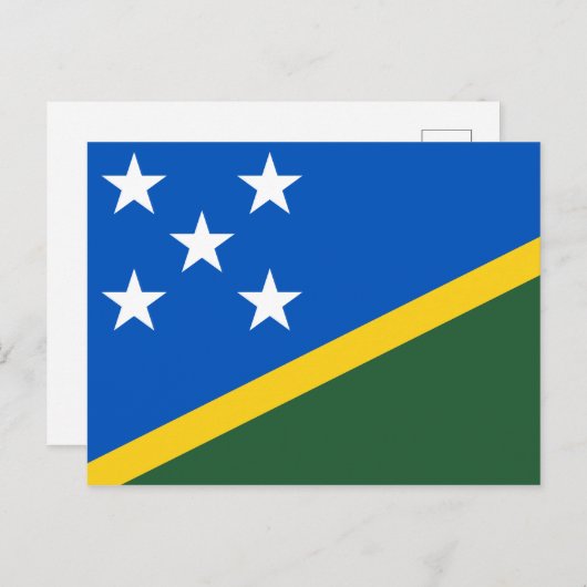 Carte postale Drapeau des Îles Salomon (Devant / Derrière)