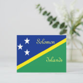 Carte Postale Drapeau des Îles Salomon (Debout devant)