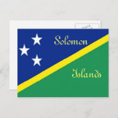 Carte Postale Drapeau des Îles Salomon (Devant / Derrière)