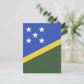 Carte Postale Drapeau des Îles Salomon (Debout devant)