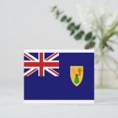 Carte Postale Drapeau Des Îles Turques Et Caïques (Debout devant)