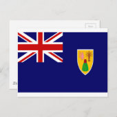 Carte Postale Drapeau Des Îles Turques Et Caïques (Devant / Derrière)