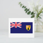 Carte Postale Drapeau des îles Turques et Caïques (Debout devant)