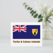 Carte Postale Drapeau des îles Turques et Caïques (Debout devant)