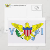 Carte postale Drapeau des îles Vierges (Devant / Derrière)