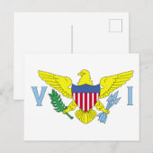 Carte Postale Drapeau des îles Vierges américaines (Devant / Derrière)