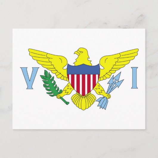 Carte Postale Drapeau des îles Vierges américaines (Devant)