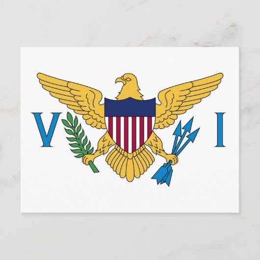Carte Postale Drapeau des îles Vierges américaines (Devant)