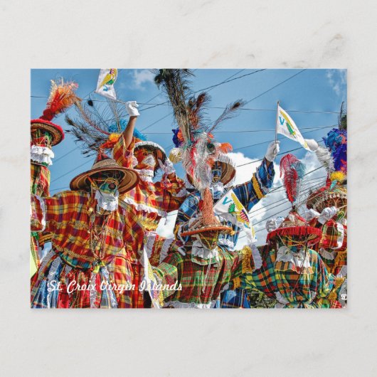 Carte Postale Drapeau des îles Vierges américaines Mocko Jumbies (Devant)