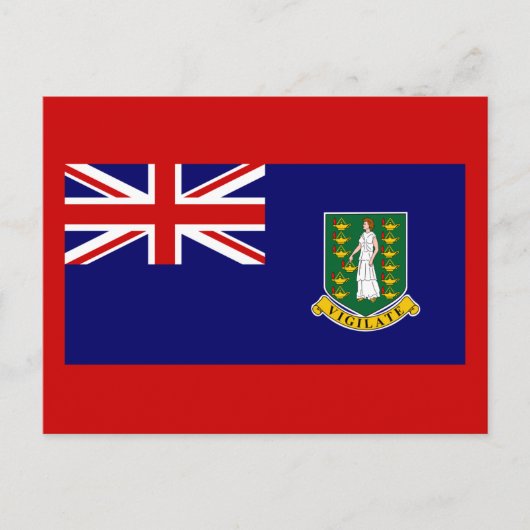 Carte Postale Drapeau des îles Vierges britanniques (Devant)
