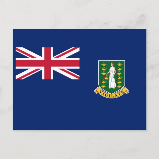 Carte Postale Drapeau des îles Vierges britanniques (Devant)