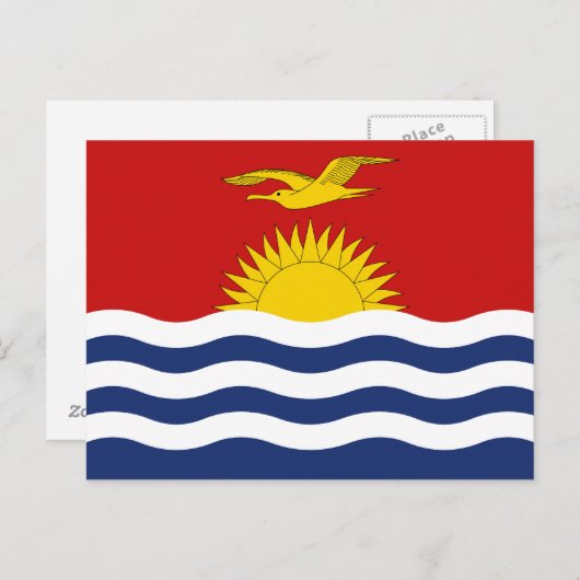 Carte Postale Drapeau des Kiribati (Devant / Derrière)