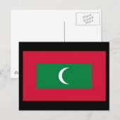 Carte Postale Drapeau des Maldives (Devant / Derrière)