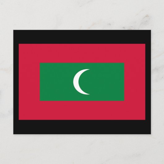 Carte Postale Drapeau des Maldives (Devant)