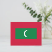 Carte Postale Drapeau des Maldives (Debout devant)